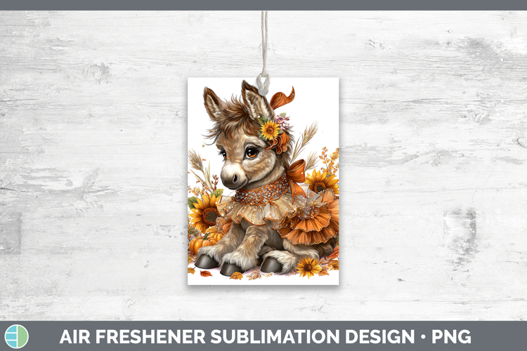 Donkey Farm Cute Thanksgiving Air Freshener Sublimation Desi