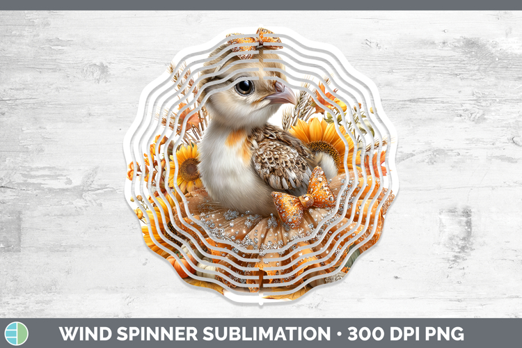 Guinea Hen Farm Cute Thanksgiving Wind Spinner Sublimation D