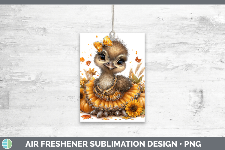 Ostrich Farm Cute Thanksgiving Air Freshener Sublimation Des