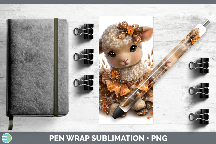 Sheep Farm Cute Thanksgiving Pen Wrap Sublimation Design