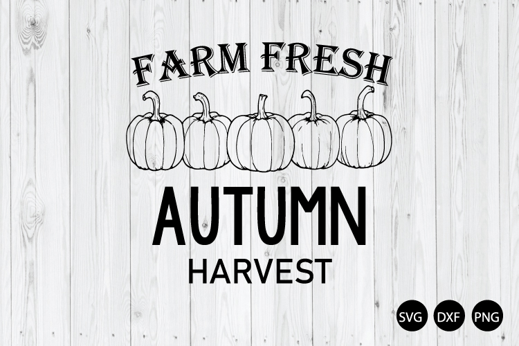 Farm Fresh Autumn Harvest SVG, Farm Fresh Sign SVG