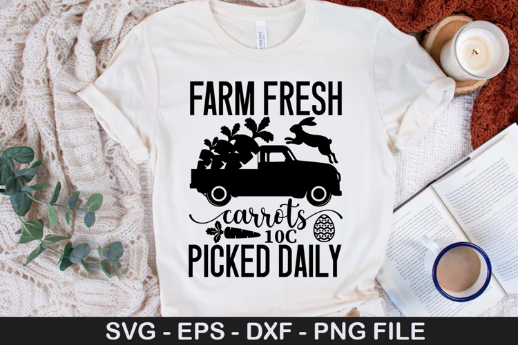 Farm fresh carrots - Easter SVG Design