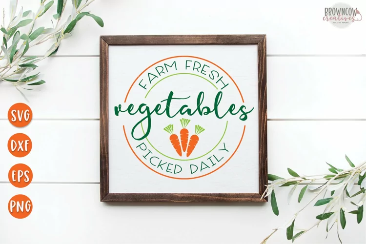 Farm Fresh Vegetables SVG, Garden SVG