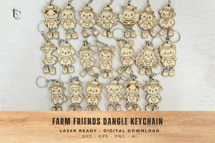Farm Friends Dangle Keychain Collection