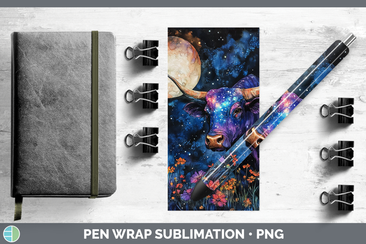 Farm Galaxy Bull Pen Wrap Sublimation Pen Designs