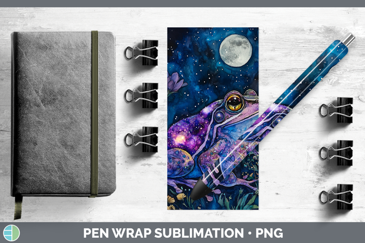 Farm Galaxy Bullfrog Pen Wrap Sublimation Pen Designs