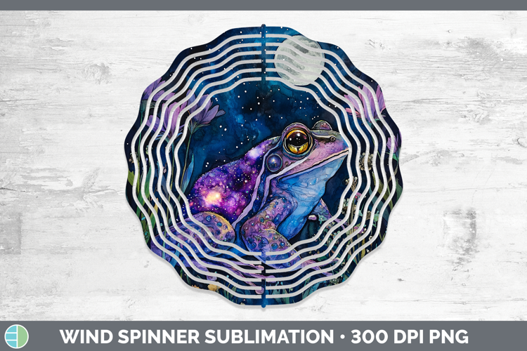 Farm Galaxy Bullfrog Wind Spinner Sublimation Spinner Design