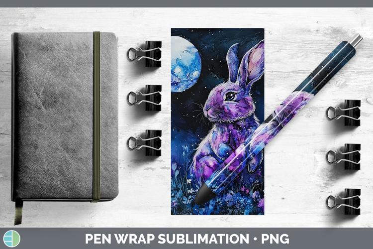 Farm Galaxy Bunny Pen Wrap Sublimation Pen Designs