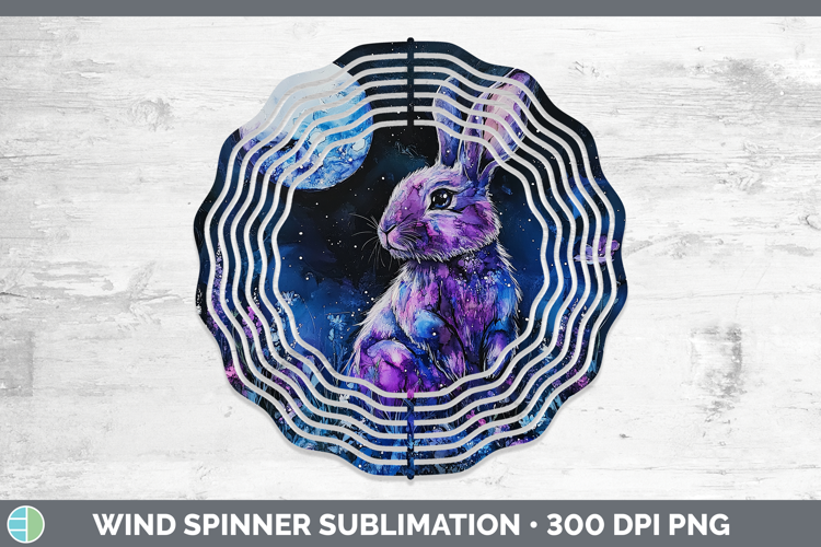 Farm Galaxy Bunny Wind Spinner Sublimation Spinner Designs