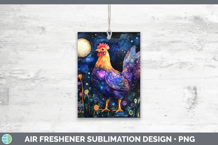Farm Galaxy Chicken Air Freshener Sublimation Car Freshener