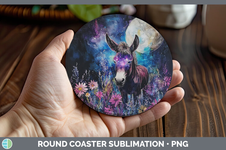 GorgeousFarm Galaxy Round Coaster design.