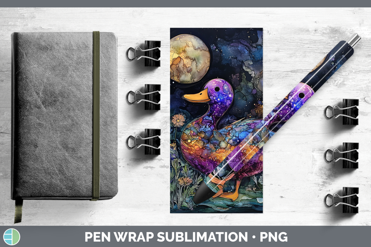 Farm Galaxy Duck Pen Wrap Sublimation Pen Designs