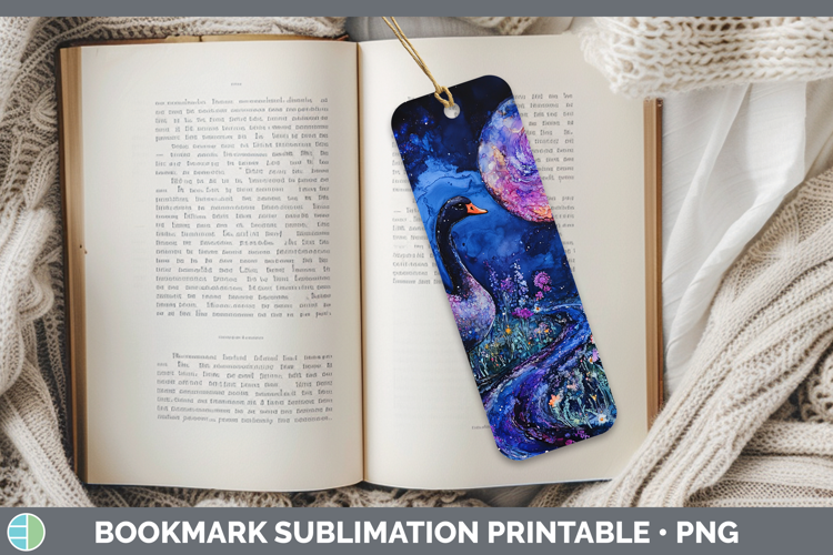 Farm Galaxy Goose Bookmark Sublimation Printable Designs