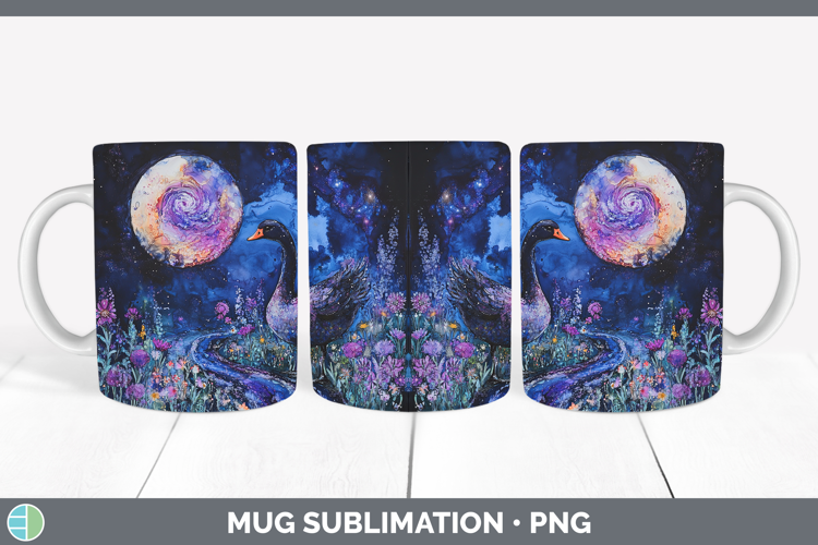 Farm Galaxy Goose Mug Wrap Sublimation Coffee Cup Designs
