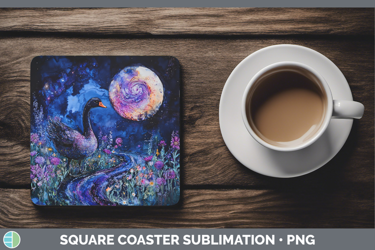 Farm Galaxy Goose Square Coaster Sublimation Coaster Designs