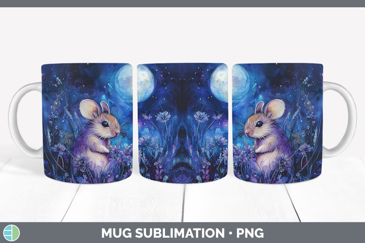 Farm Galaxy Mouse Mug Wrap Sublimation Coffee Cup Designs