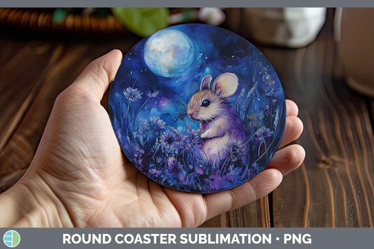 Farm Galaxy Mouse Round Coaster Sublimation Coaster Designs