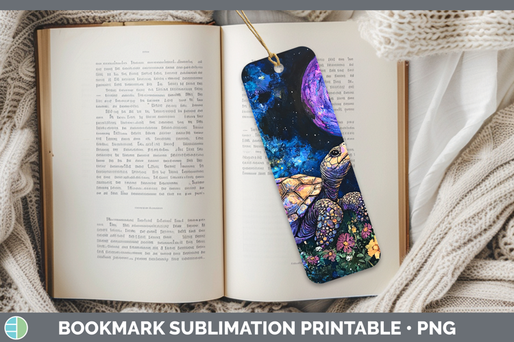 Farm Galaxy Tortoise Bookmark Sublimation Printable Designs