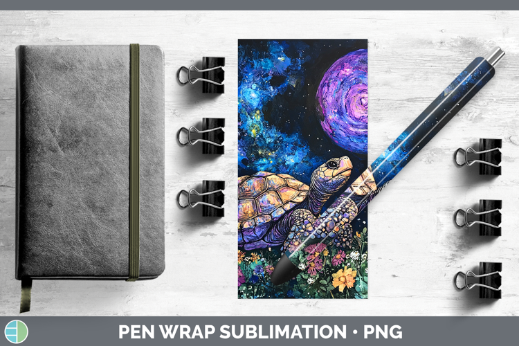 Farm Galaxy Tortoise Pen Wrap Sublimation Pen Designs