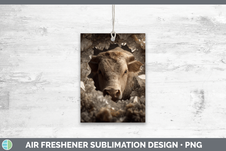 Farm Geode Bull Air Freshener Sublimation Car Freshener Desi