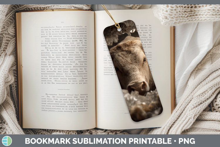 Farm Geode Bull Bookmark Sublimation Printable Designs