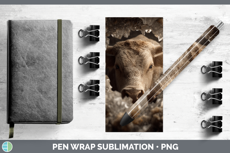 Farm Geode Bull Pen Wrap Sublimation Pen Designs