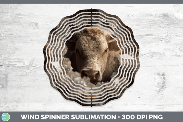 Farm Geode Bull Wind Spinner Sublimation Spinner Designs