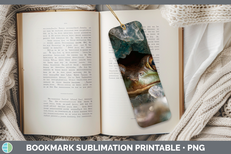 Farm Geode Bullfrog Bookmark Sublimation Printable Designs