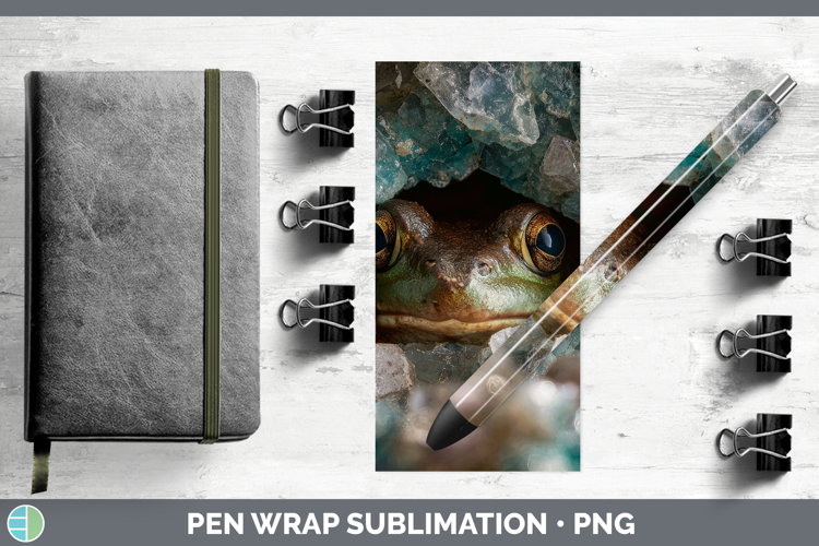 Farm Geode Bullfrog Pen Wrap Sublimation Pen Designs