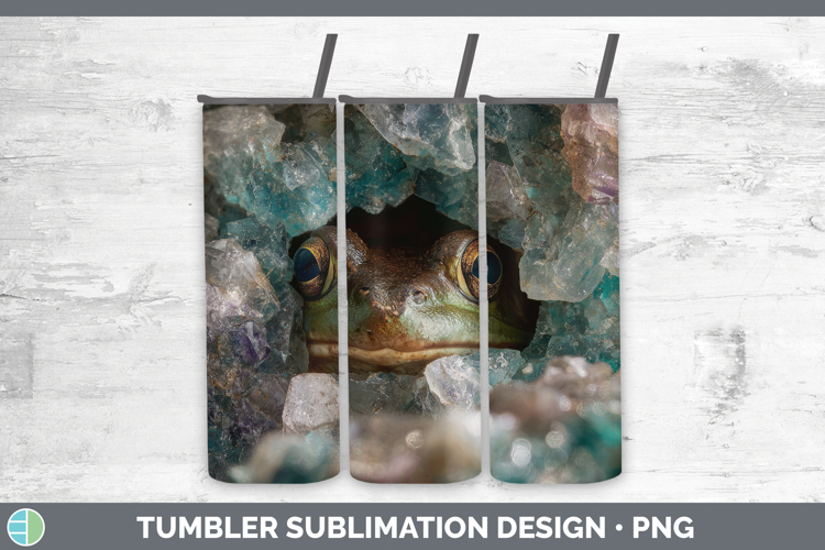 Farm Geode Bullfrog Tumbler Sublimation 20 oz Skinny Tumbler