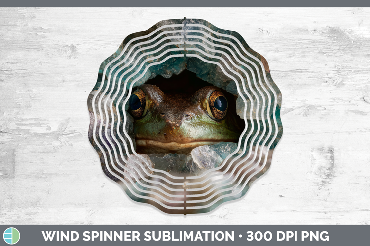Farm Geode Bullfrog Wind Spinner Sublimation Spinner Designs