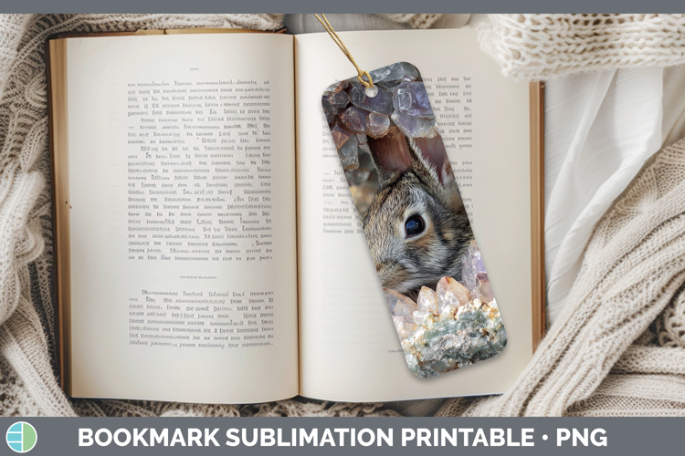Farm Geode Bunny Bookmark Sublimation Printable Designs
