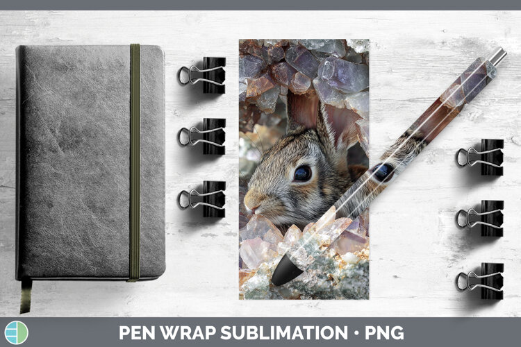 GorgeousFarm Geode Pen Wrap design.