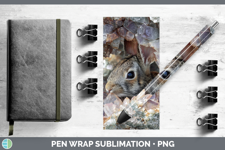 Farm Geode Bunny Pen Wrap Sublimation Pen Designs