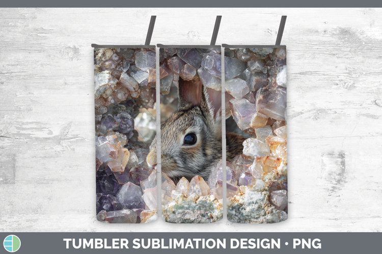 Farm Geode Bunny Tumbler Sublimation 20 oz Skinny Tumbler De