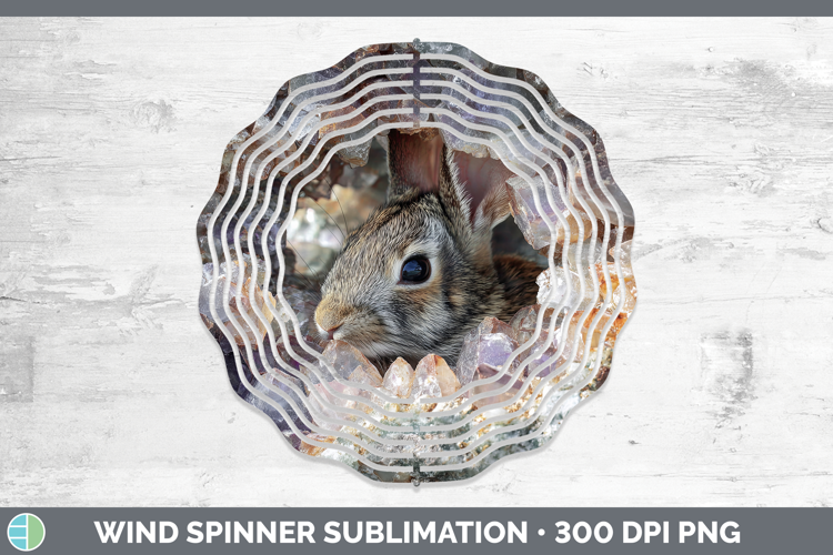 Farm Geode Bunny Wind Spinner Sublimation Spinner Designs