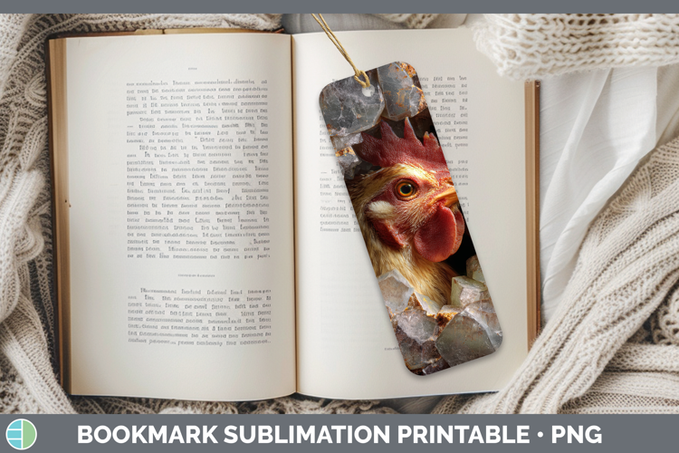 Farm Geode Chicken Bookmark Sublimation Printable Designs
