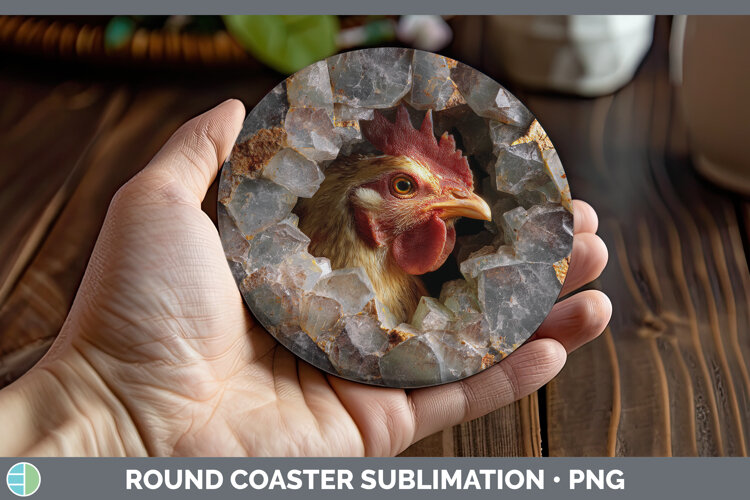 GorgeousFarm Geode Round Coaster design.