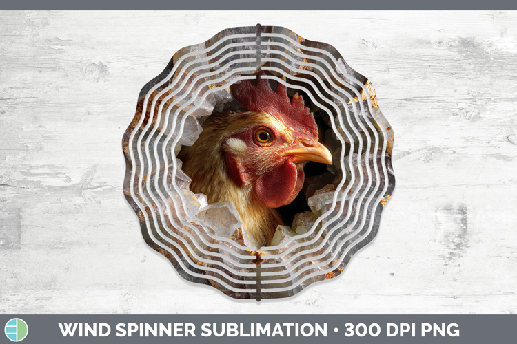 Farm Geode Chicken Wind Spinner Sublimation Spinner Designs