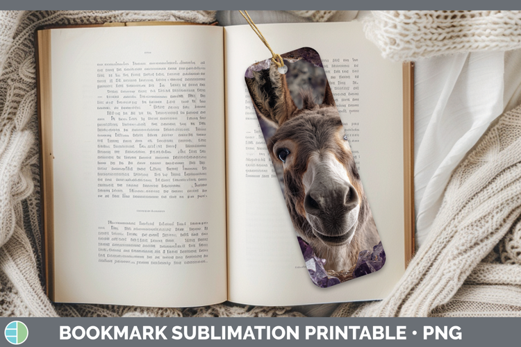 Farm Geode Donkey Bookmark Sublimation Printable Designs