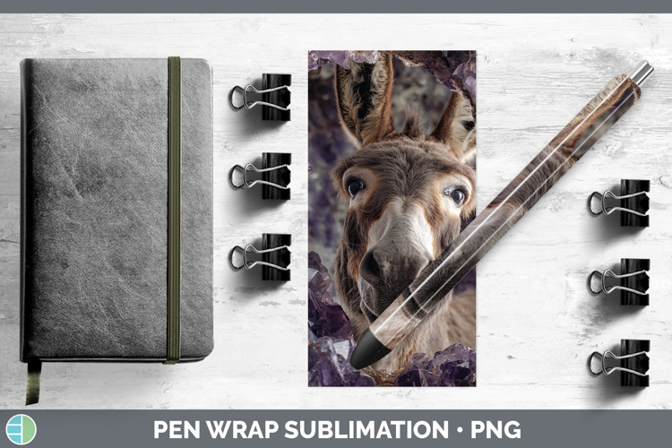 Farm Geode Donkey Pen Wrap Sublimation Pen Designs