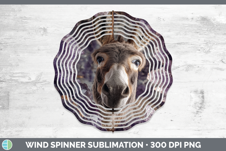 Farm Geode Donkey Wind Spinner Sublimation Spinner Designs