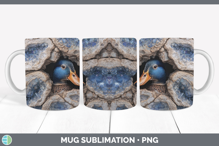 Farm Geode Duck Mug Wrap Sublimation Coffee Cup Designs
