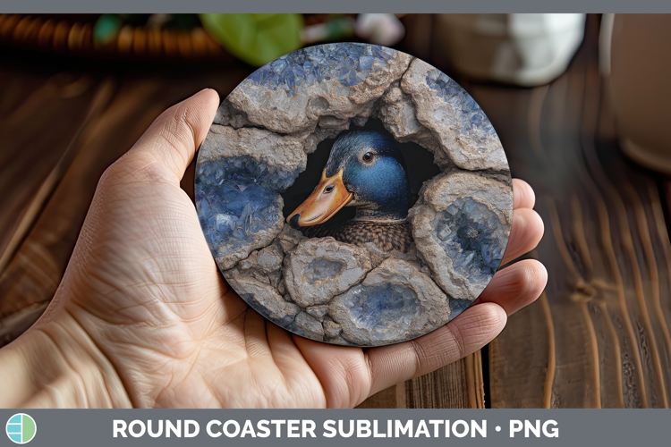 Farm Geode Duck Round Coaster Sublimation Coaster Designs