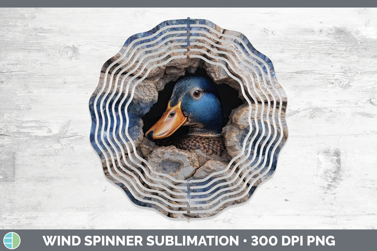 Farm Geode Duck Wind Spinner Sublimation Spinner Designs