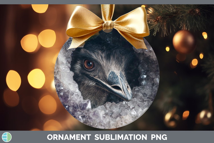 Farm Geode Emu Ornament Sublimation Bauble Designs