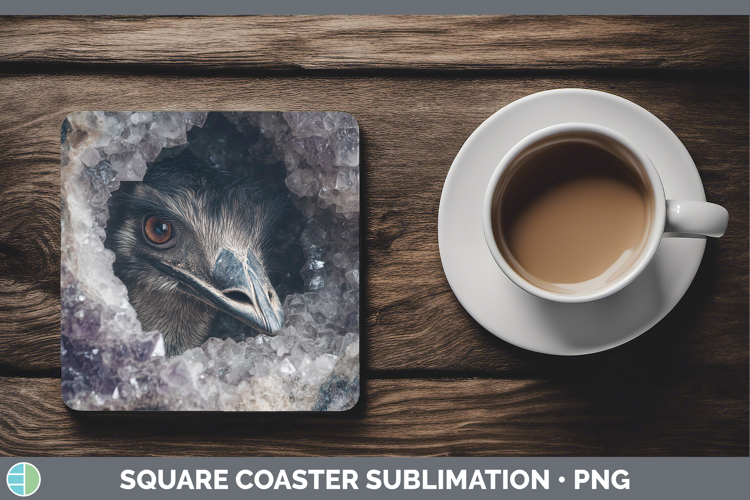Farm Geode Emu Square Coaster Sublimation Coaster Designs