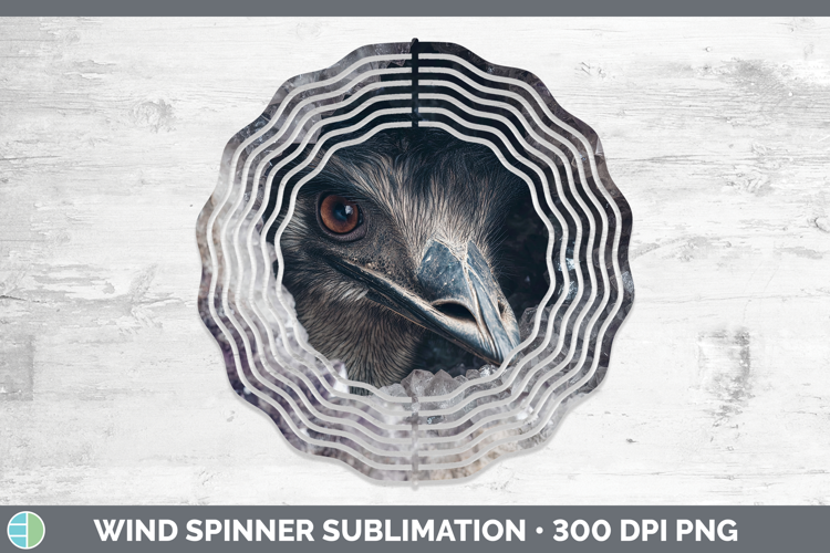 Farm Geode Emu Wind Spinner Sublimation Spinner Designs
