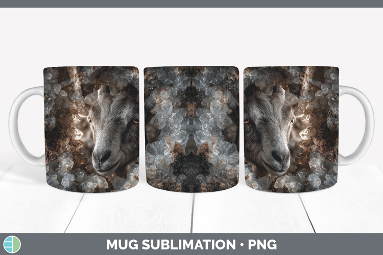 Farm Geode Goat Mug Wrap Sublimation Coffee Cup Designs