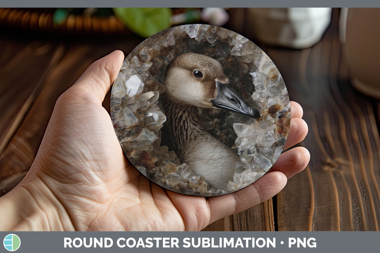 Farm Geode Goose Round Coaster Sublimation Coaster Designs